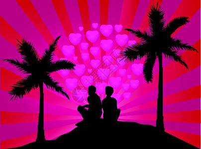 浪漫情侣幸福日落阴影订婚天空月亮阳光墙纸婚姻蜜月拥抱高清图片素材