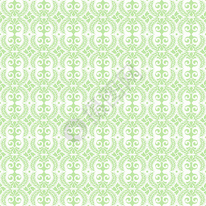 无缝裁缝花类模式绿色白色绘画墙纸插图叶子条纹背景图片