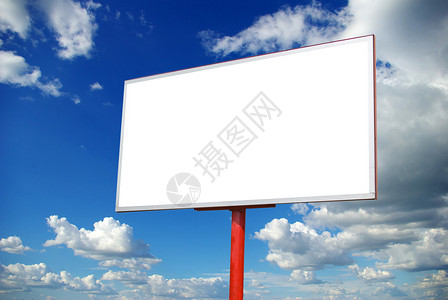 天空上的广告牌宣传帆布促销帖子控制板公告商业账单海报木板背景图片