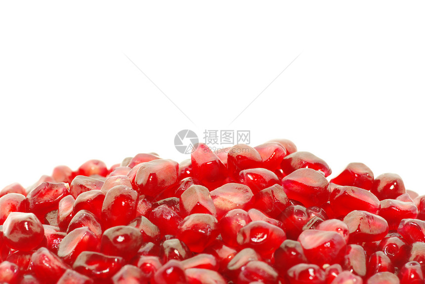 石榴水果白色宏观红色食物图片