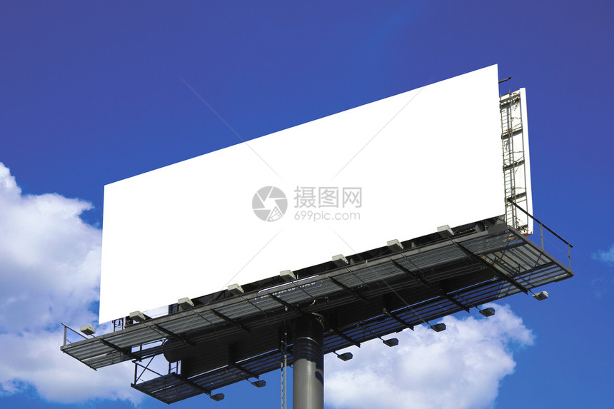 广告牌横幅展示帆布黑板市场宣传营销蓝色公告商业图片