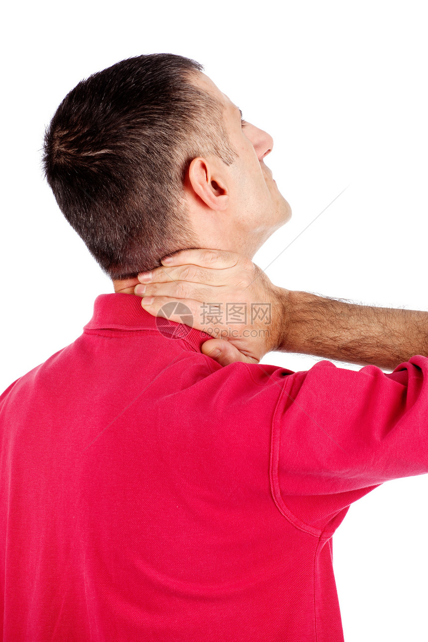 健康状况不良疼痛疾病男性情感男人悲哀脖子挫折压力悲伤图片