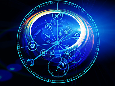 占星架预测绿色圆形八字墙纸技术蓝色预言魔法拨号背景图片