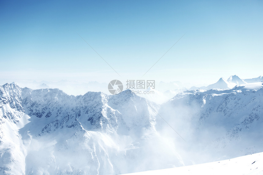 平面顶部太阳蓝色运动岩石高山风景冻结冰川旅行季节图片