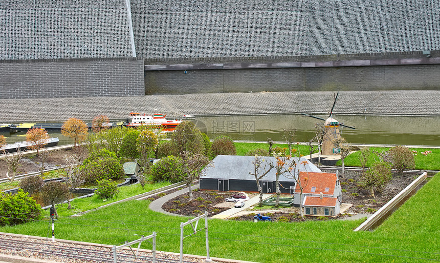 Madurodam荷兰海牙附近的微型城市房子公园文化建筑学风车纪念碑吸引力娱乐游客博物馆图片