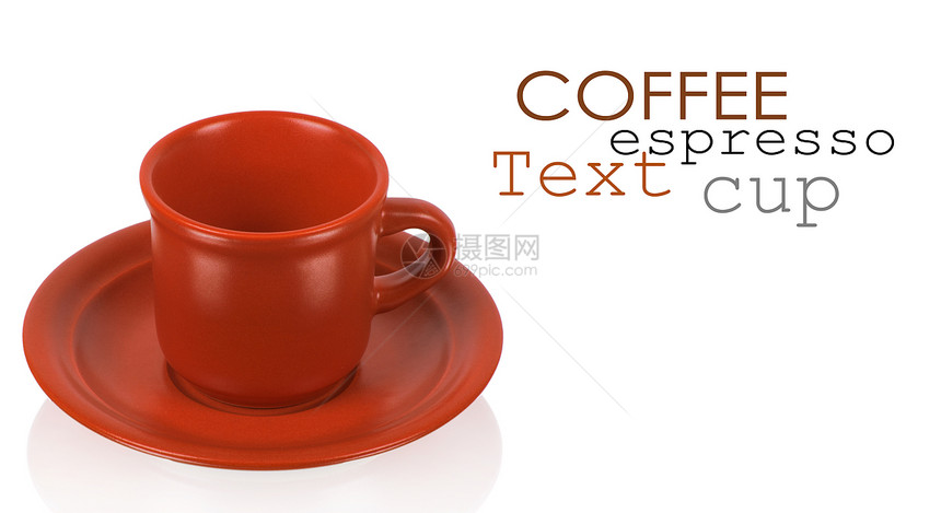 红杯在红碟上制品食物饮料盘子玻璃插图金子飞碟陶瓷咖啡图片
