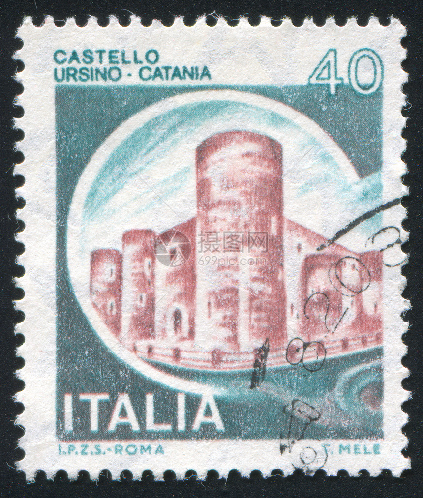 城堡吸引力石头房子堡垒邮票邮件建筑邮资信封邮戳图片