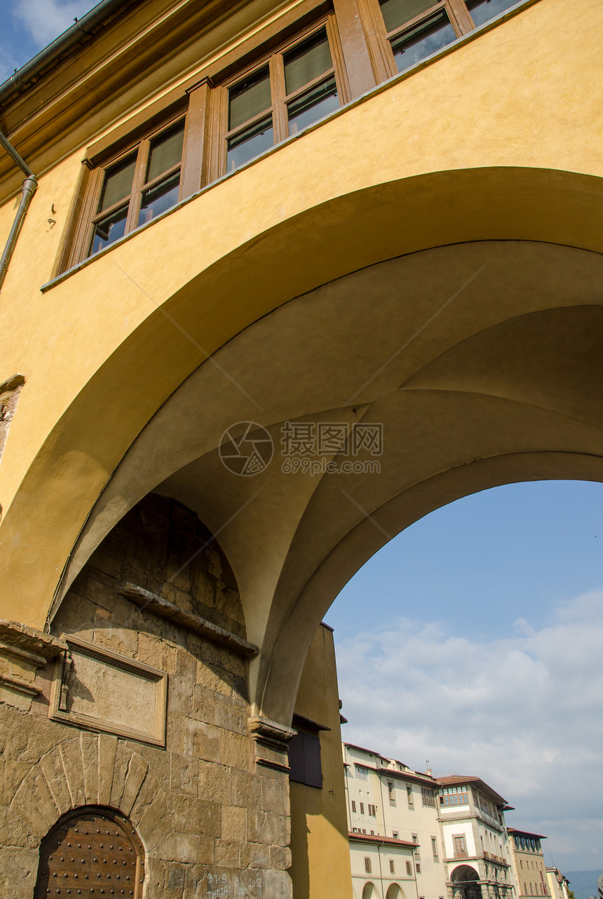 建筑图  佛罗伦萨老桥日落地标城市建筑学房子金子反射历史教会旅行图片