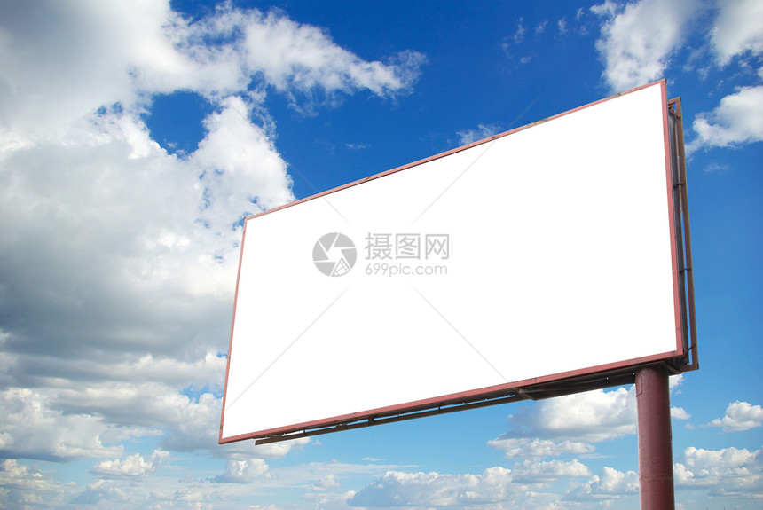 天空上的广告牌帖子账单海报木板帆布公司展示促销风俗公告图片