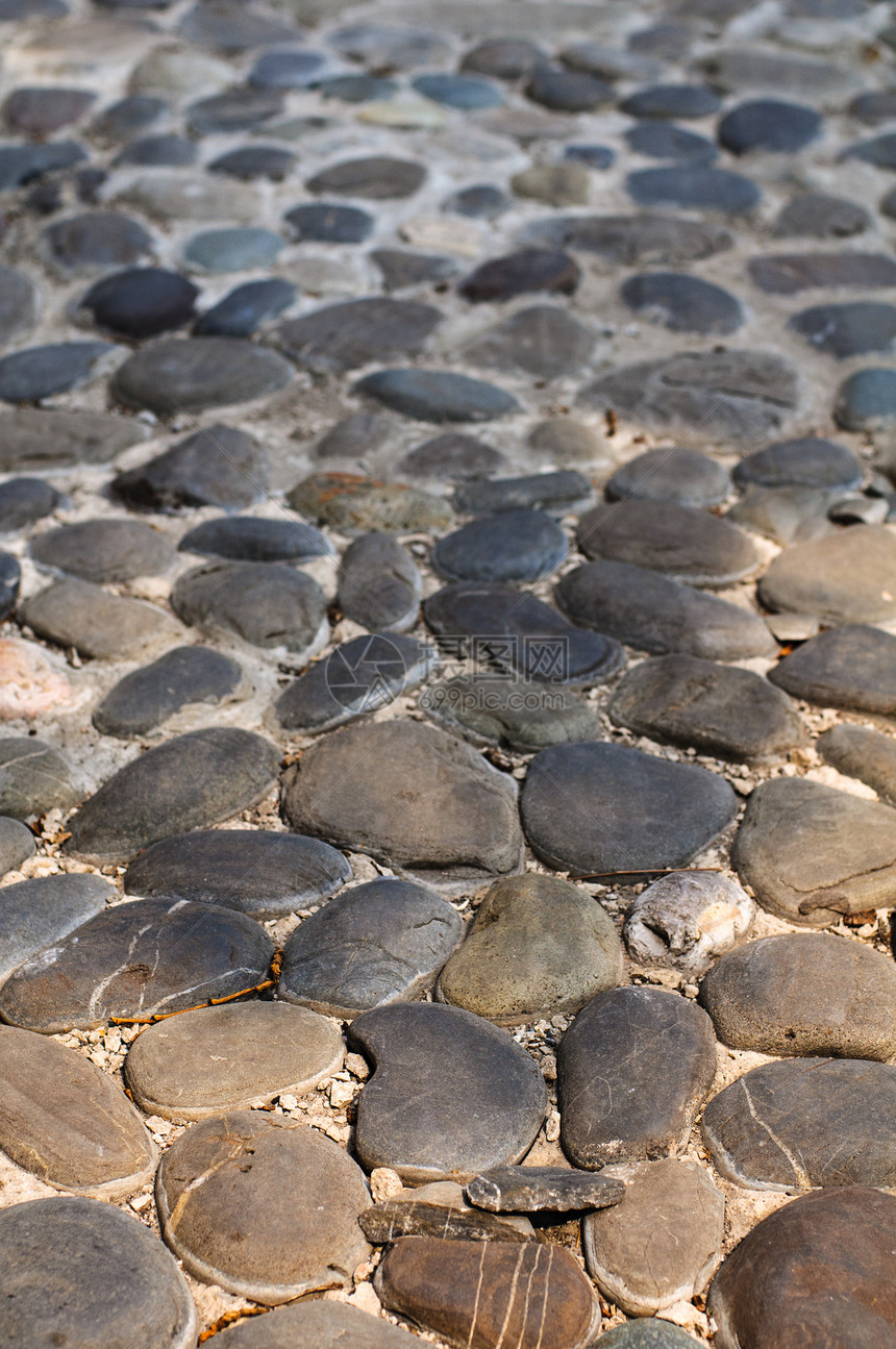 旧碎石石头框架街道城市历史阳光地面岩石材料建造图片
