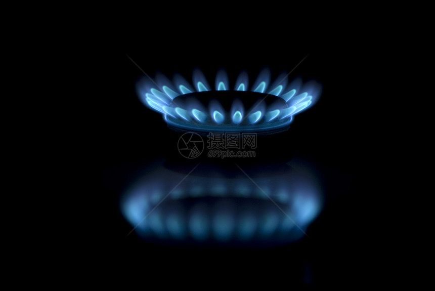 天然气气体蓝色丙烷甲烷圆圈白炽燃料椭圆形火炉燃烧活力图片
