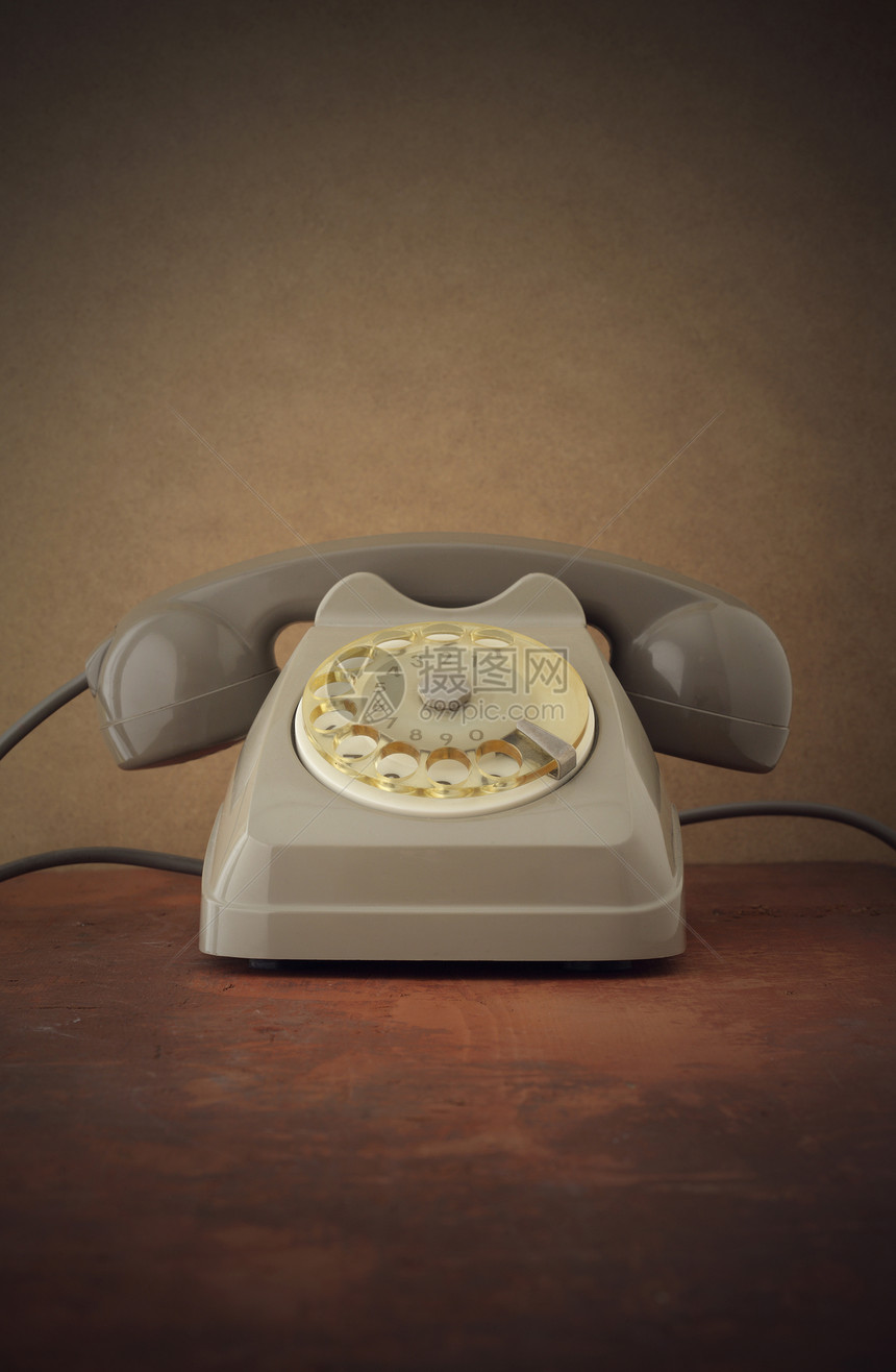 旧电话服务电讯听筒设备复兴呼叫电话线中心复古旋转图片