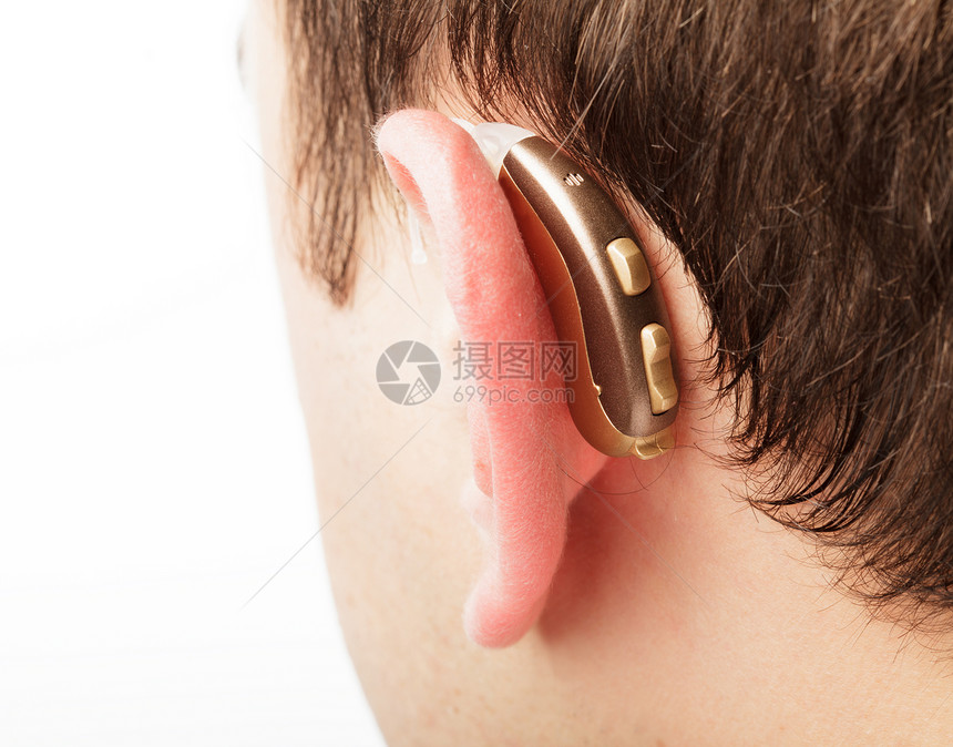 助听援助听觉残障棕色耳模乐器管道帮助塑料助听器医疗图片