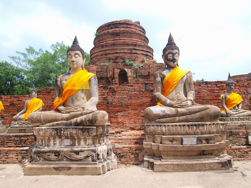 泰国的佛像历史性历史建筑学雕塑建筑宝塔宗教旅游精神公园图片