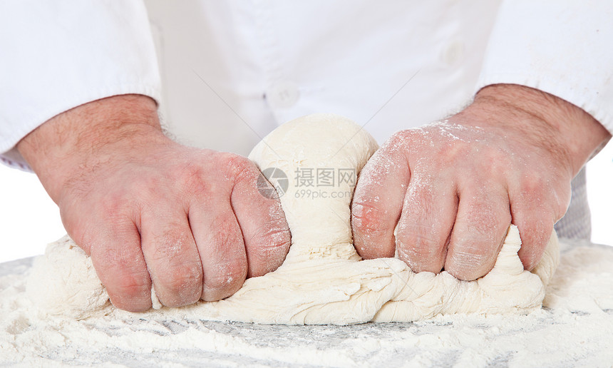 烘烤机面粉职业面包师白色营养手工面包面团生产师傅食品图片
