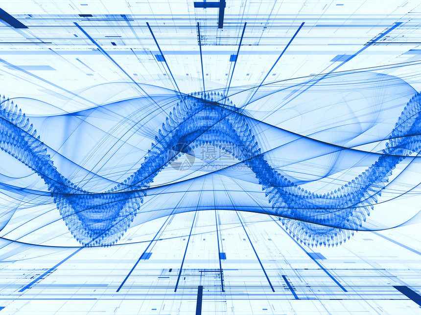 线波技术流动速度运动几何学网格溪流科学屏幕作品正弦波图片