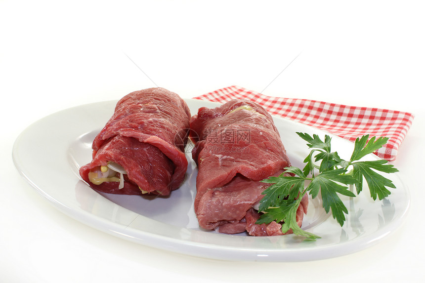 牛肉罗菜香菜洋葱黄瓜美味红色熏肉图片