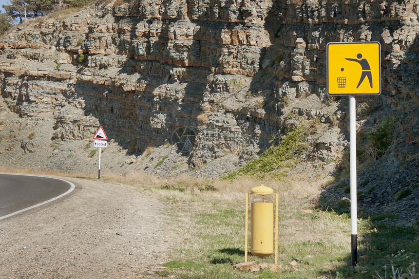 标牌要求遵守纯洁的戒律路标动机石头黄色旅行进步警告图片