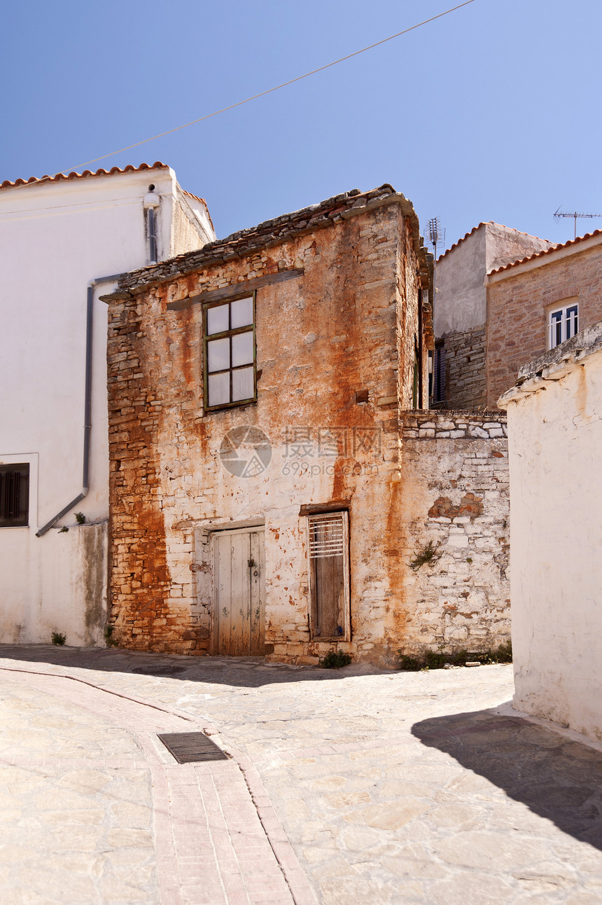 Samos的建筑物窗户废墟花朵村庄房子喷泉胡同旅行山村建筑图片