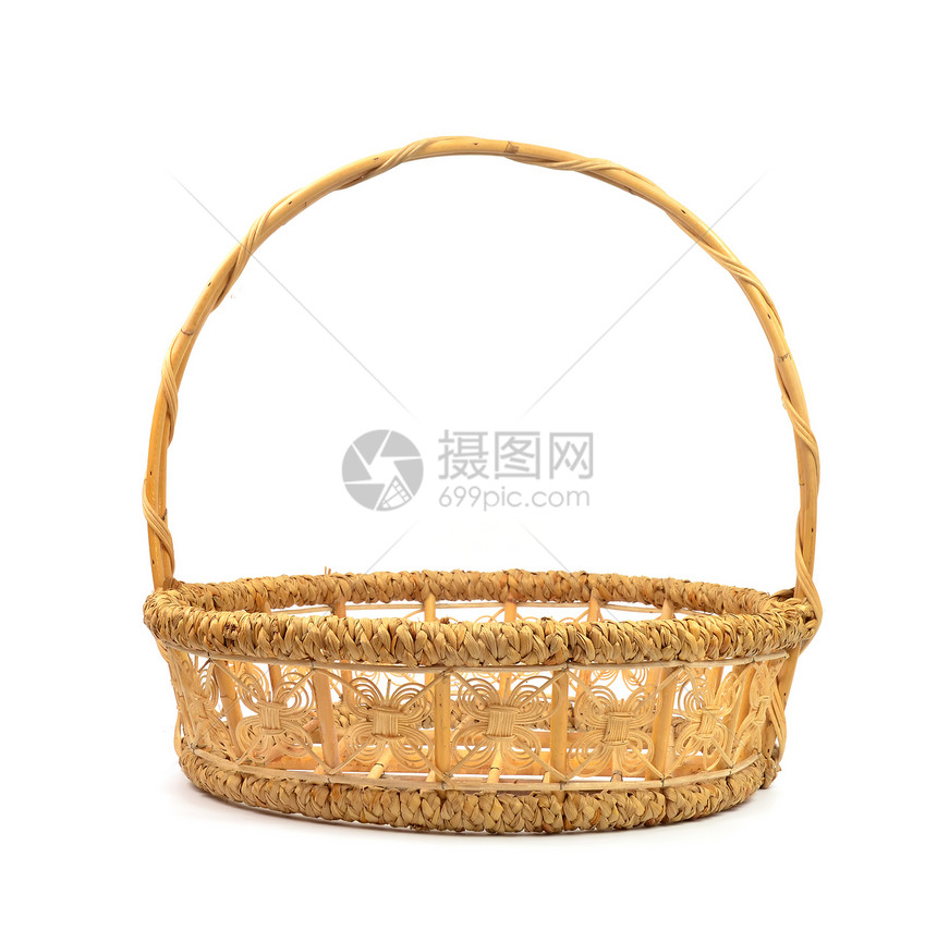 手工制作的篮子稻草柳条编织竹子工艺白色商品手工业芦苇棕色图片