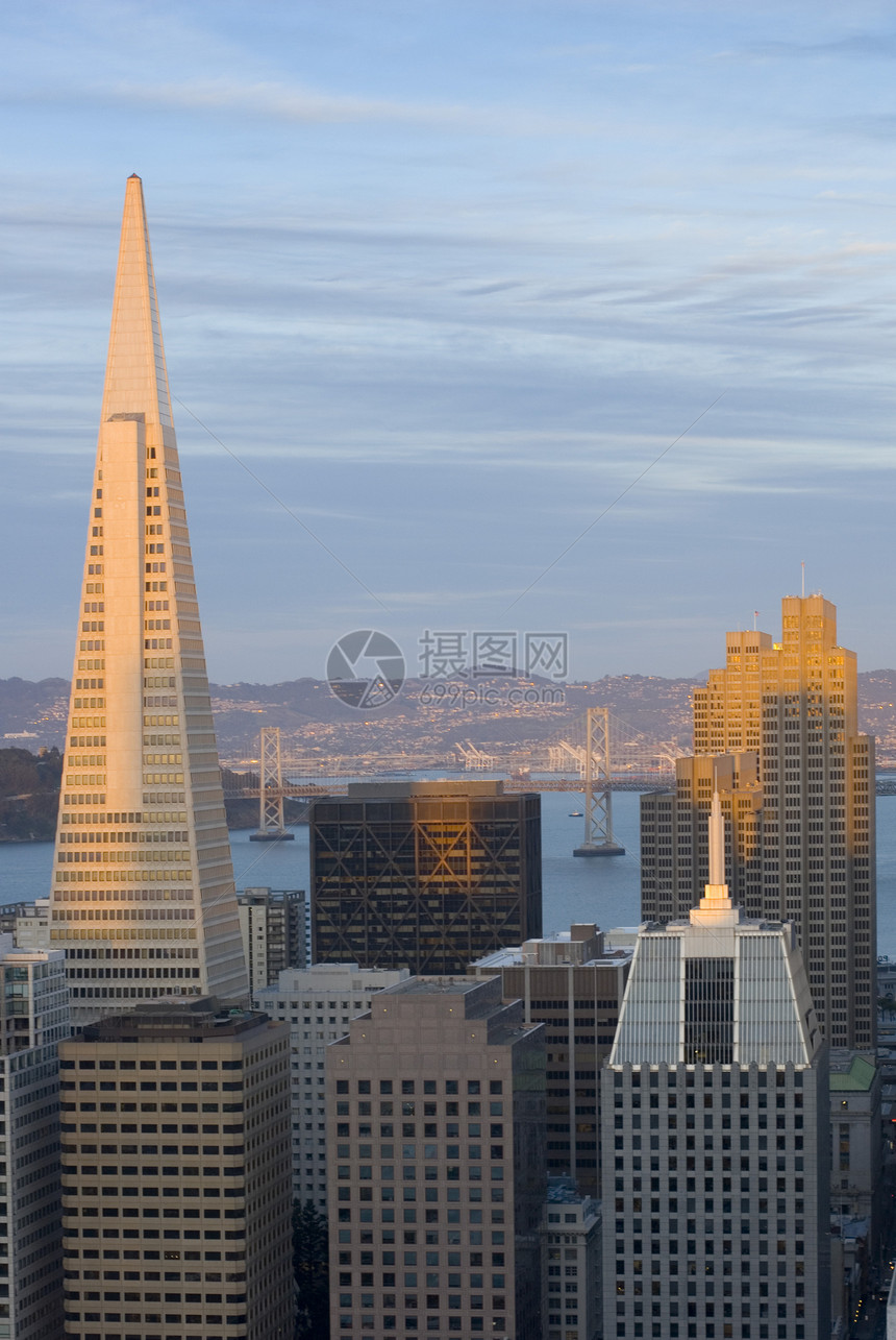旧金山日落城市风景图片
