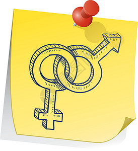 异性性别关系性别符号矢量背景图片