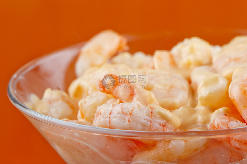 虾鸡尾酒对虾宏观柠檬盘子玻璃美食餐厅饮食食物动物图片