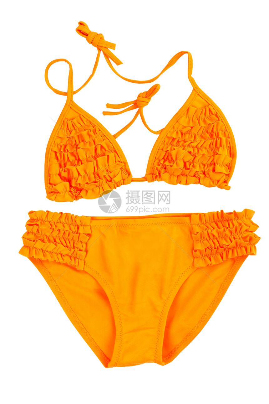 橙色泳衣图片