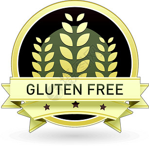 农药标签Gluten 免费食品标签插画