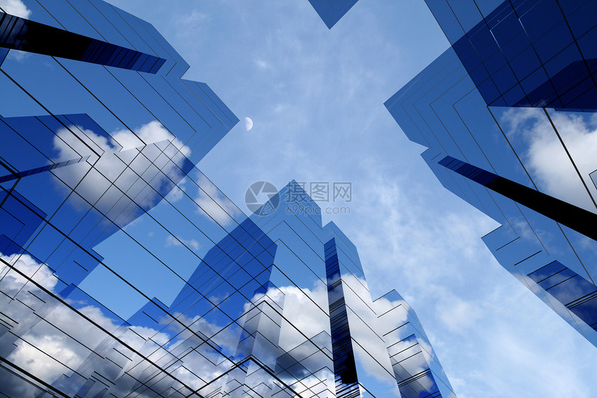 3d摩天大楼刮刀办公室天空渲染环境帝国玻璃蓝图蓝色银行业图片