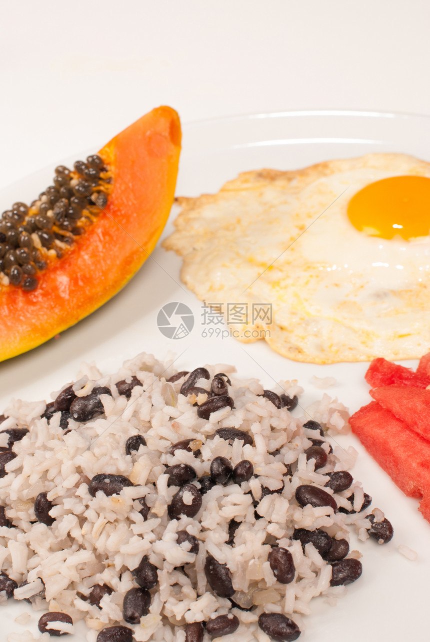 丰盛的中美洲早餐图片