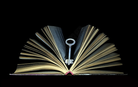 钥匙和书本教育学习教科书精装力量文学知识图书智慧背景图片