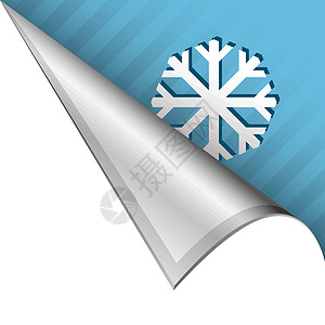 冷冻雪花角标签背景图片