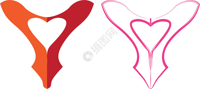 红鞋心 矢量红色脚跟插图短剑配饰购物粉色配件靴子女性化插画