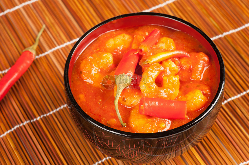 刺虾小吃肉汤海鲜服务水平起动机辣椒美食大虾红色图片
