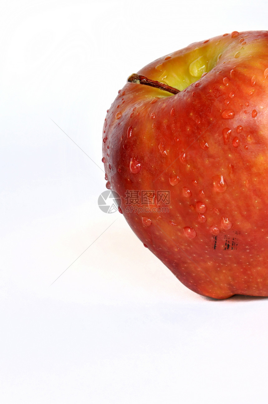 苹果白色圆形饮食食物水果营养果汁小吃红色图片