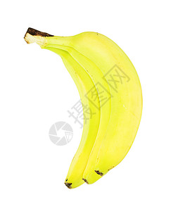白上孤立的树香蕉热带水果食物黄色白色背景图片