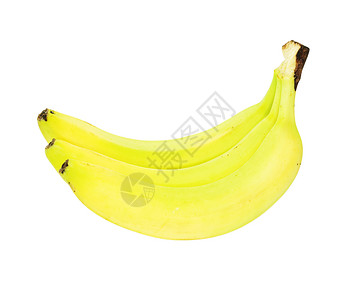 白上孤立的树香蕉热带食物白色水果黄色背景图片