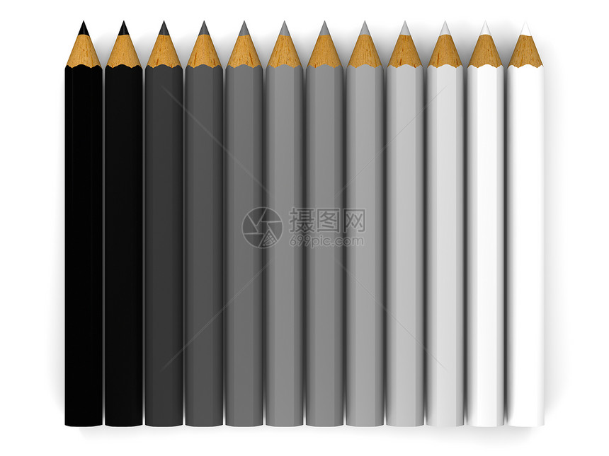 黑白铅笔黑与白灰色插图图片