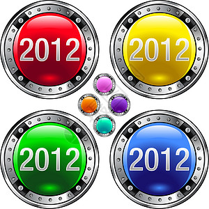 2012 彩色按钮背景图片