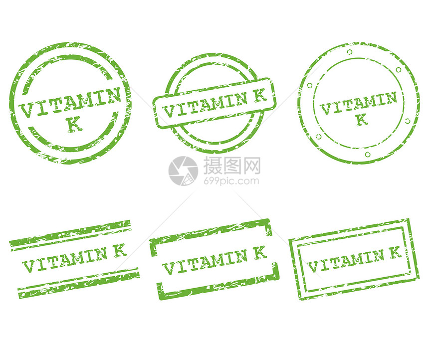 维维生素K邮票标签商业海豹销售插图绿色维生素按钮购物烙印图片