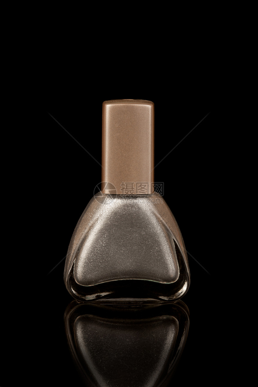 指甲油美甲搪瓷瓶子紫色黑色美丽玻璃指甲反射化妆品图片