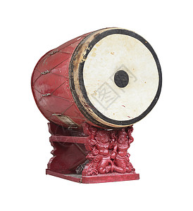 古代圆鼓乐器白色宗教红色历史性历史木头文化背景图片