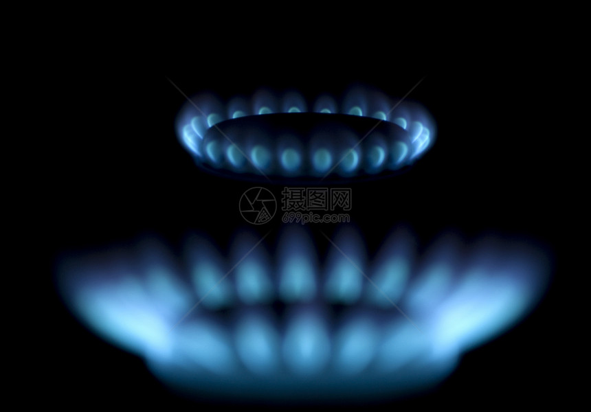燃气火焰丙烷甲烷椭圆形力量活力燃料蓝色白炽圆圈烤箱图片