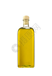 白底孤立于白底的橄榄油瓶液体食物玻璃味道脂肪蔬菜饮食厨房油壶调味品背景图片