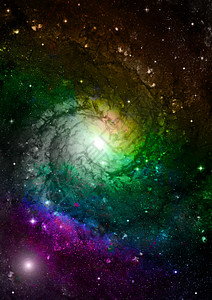 遥远的螺旋星系微光望远镜宇宙飞碟蓝色火花插图紫色星星天文学背景图片