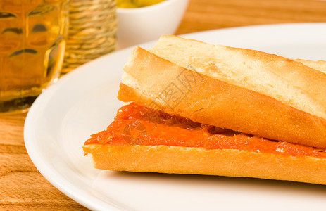 索布拉萨达三明治背景图片