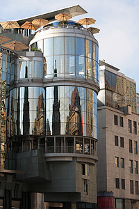 现代玻璃大楼城市房子建筑窗户结构生活建筑学外观玻璃背景图片