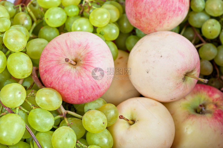 苹果和葡萄静物味道饮食团体收成水果食物柳条甜点维生素图片