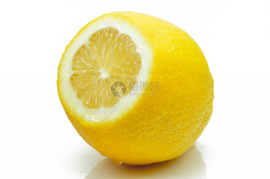 柠檬水果白色食物茶点图片